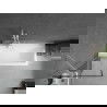 Mexen Следващ параван за баня 1-крило 60 x 150 см, черен шаблон, бял - 895-060-000-00-70-20