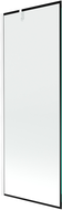 Mexen Next параван за вана с 1 крило 70 x 150 см, черна рамка, бял - 895-070-000-00-70-20