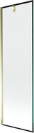 Mexen Next Еднокрилен параван за вана 60 x 150 см, черна рамка, златен - 895-060-000-00-70-50