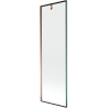Mexen Next еднокрилен параван за вана 60 x 150 см, черна рамка, розово злато - 895-060-000-00-70-60