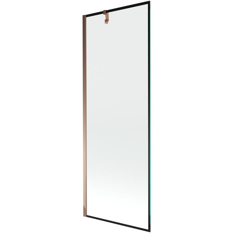 Mexen Next еднокрилен душ параван 70 x 150 см, черна рамка, розово злато - 895-070-000-00-70-60