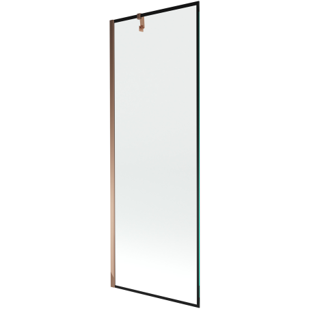 Mexen Next еднокрилен душ параван 70 x 150 см, черна рамка, розово злато - 895-070-000-00-70-60