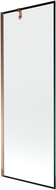 Mexen Next еднокрилен душ параван 70 x 150 см, черна рамка, розово злато - 895-070-000-00-70-60