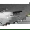 Mexen Next параван за вана с 1 крило 90 x 150 см, черен мотив, бял - 895-090-000-00-70-20