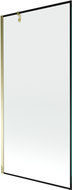 Mexen Next еднокрил параван за вана 100 x 150 см, черна рамка, златен - 895-100-000-00-70-50
