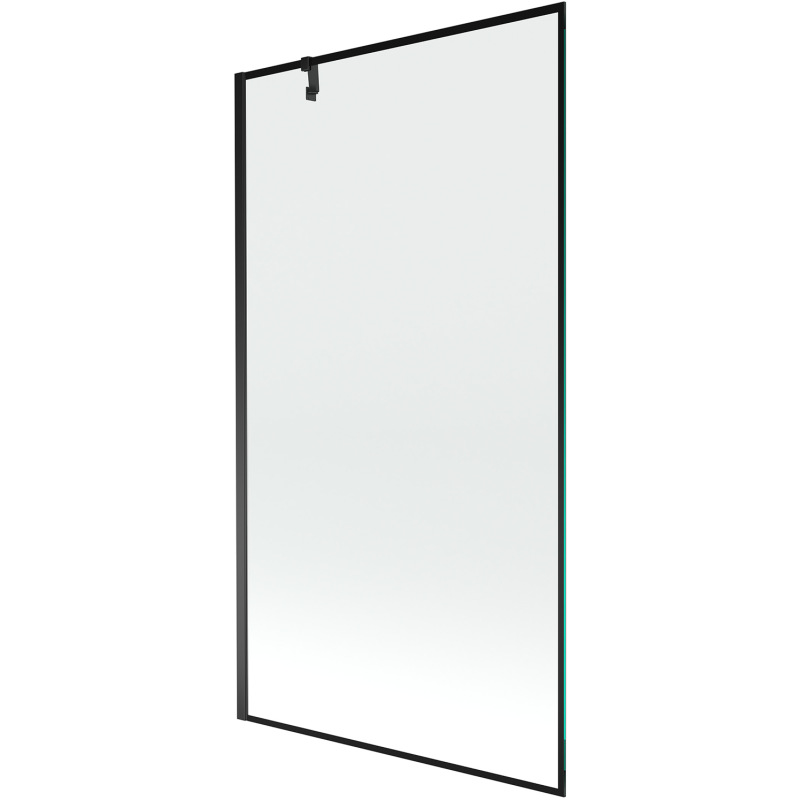 Mexen Next стенен параван за вана с 1 крило 100 x 150 cm, черна рамка, черен - 895-100-000-00-70-70