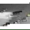 Mexen Next параван за вана с 1 крило 50 x 150 см, черна решетка, бял - 895-050-000-00-77-20