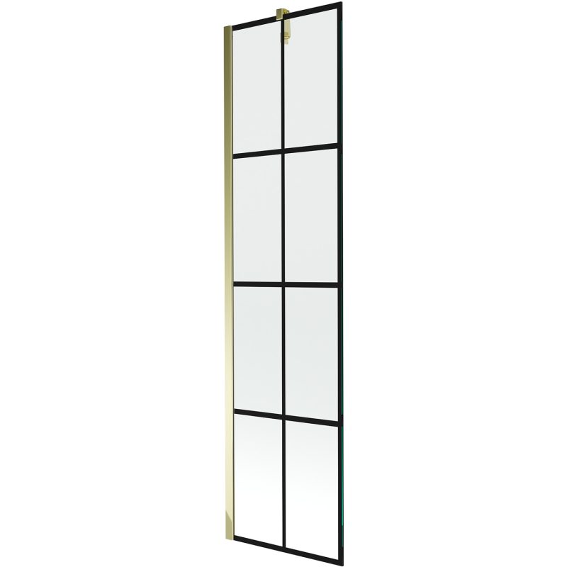 Mexen Next душ кабина 1-крилова 50 x 150 см, черна решетка, златиста - 895-050-000-00-77-50