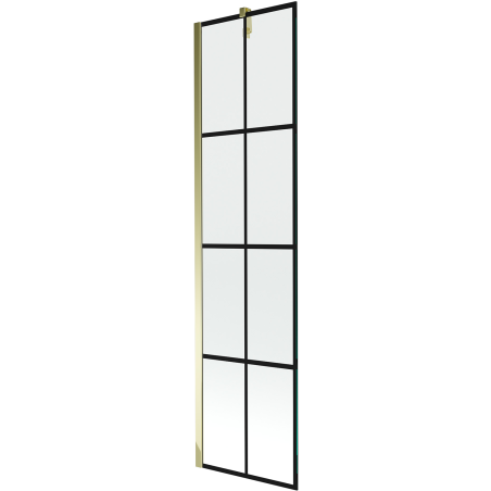 Mexen Next душ кабина 1-крилова 50 x 150 см, черна решетка, златиста - 895-050-000-00-77-50