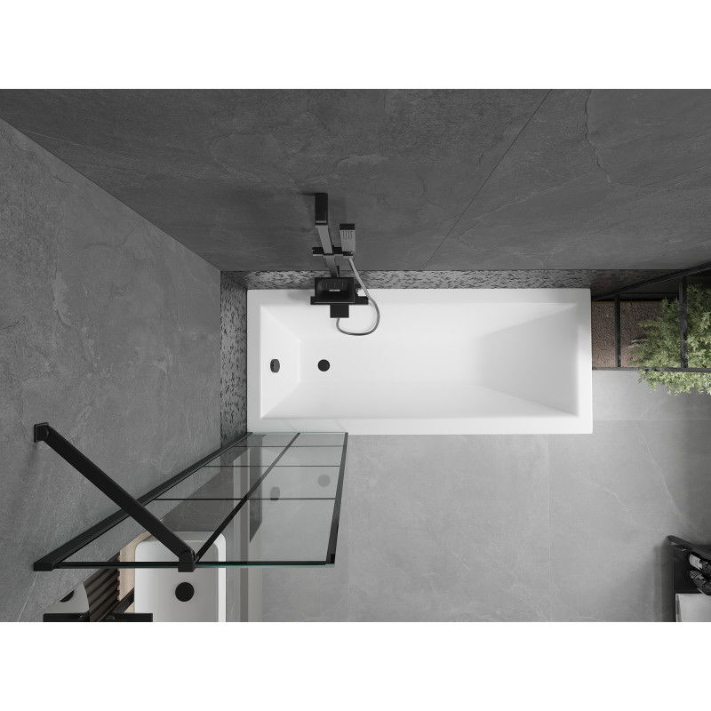 Mexen Next душ параван с 1 крило 50 x 150 см, черна решетка, черен - 895-050-000-00-77-70