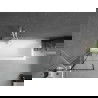 Mexen Next параван за вана, 1-кулярен, 60 x 150 см, черен модел, бял - 895-060-000-00-77-20