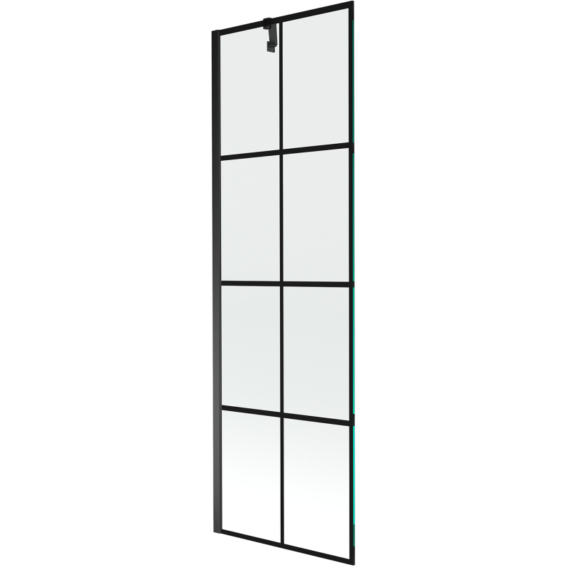 Mexen Next еднокрилен параван за вана 60 x 150 см, черна мрежа, черен - 895-060-000-00-77-70