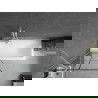 Mexen Next параван за вана с 1 крило 80 x 150 см, черна решетка, бял - 895-080-000-00-77-20