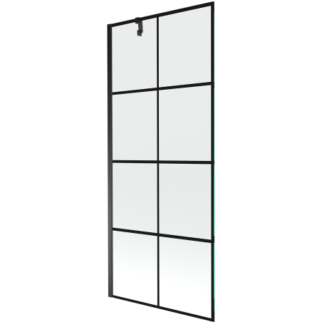 Mexen Next Душ параван с 1 крило 80 x 150 cm, черна решетка, черен - 895-080-000-00-77-70