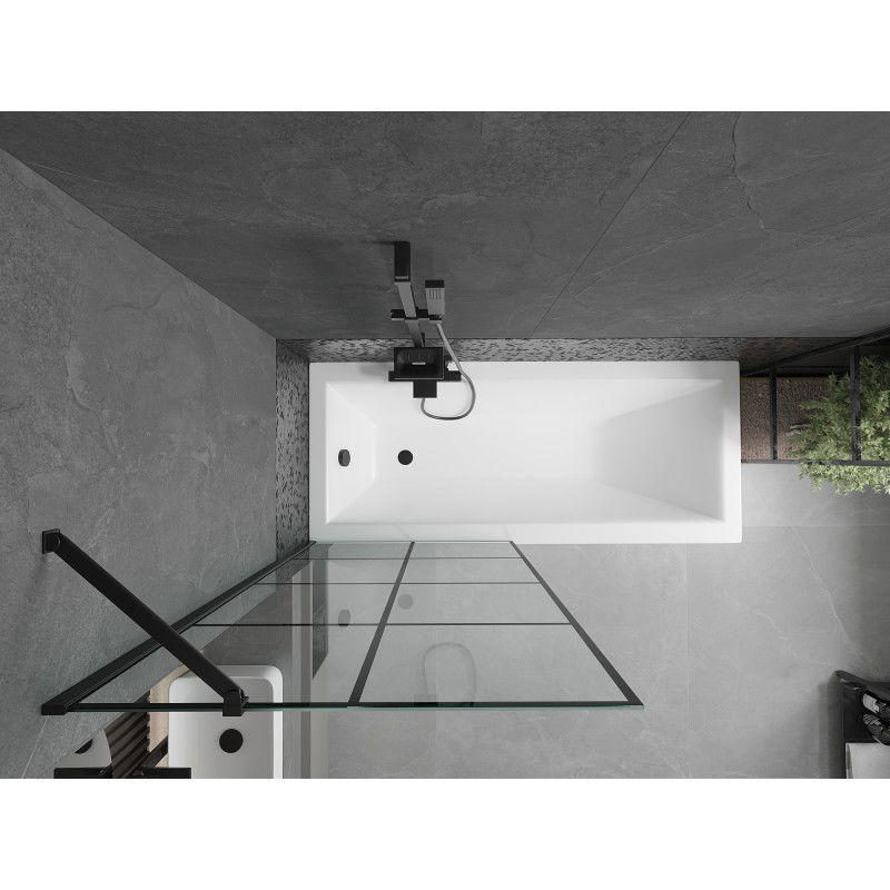 Mexen Next Душ параван с 1 крило 80 x 150 cm, черна решетка, черен - 895-080-000-00-77-70