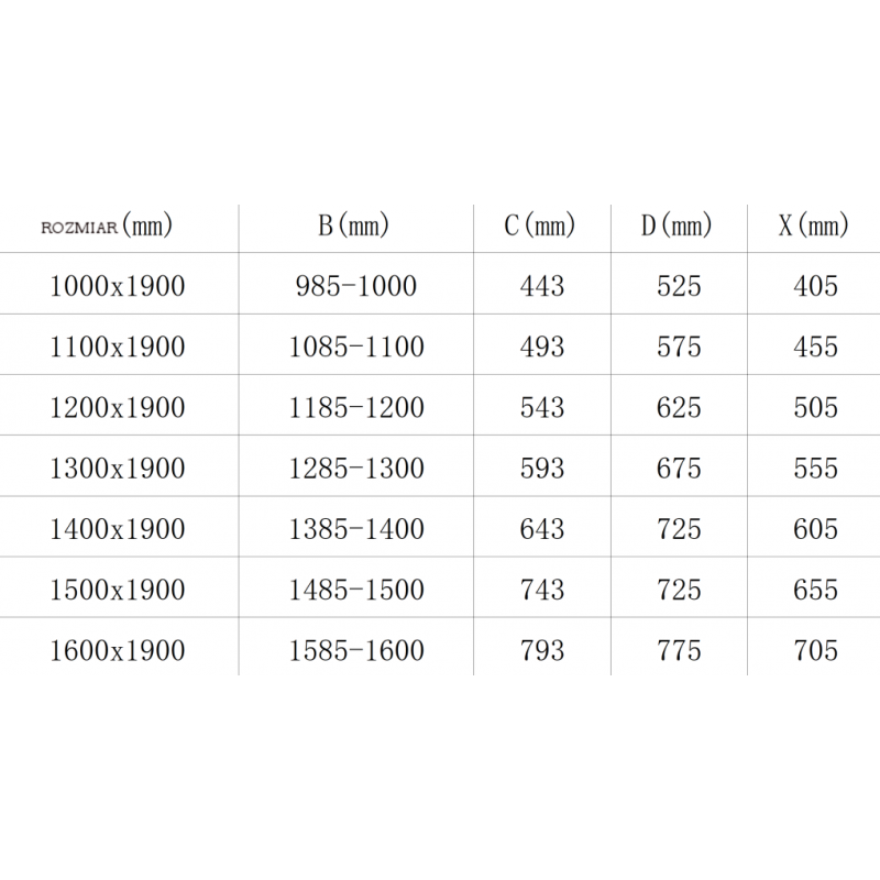 Mexen Omega плъзгащи се душ врати 110 см, прозрачни, черни - 825-110-000-70-00