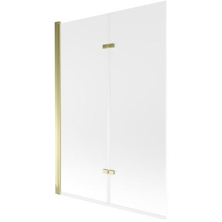 Mexen Castor двукрилен душ екран 120 x 150 см, мразовит, златист - 892-120-002-50-30