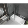 Mexen Flip душ-преграда с две крила 140 x 150 см, прозрачен, хром - 894-140-101-01-00