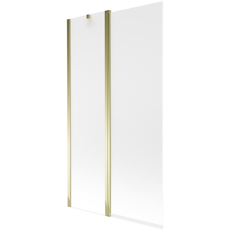 Mexen Flip двукрилен душ параван 100 x 150 cm, матиран, златист - 894-100-101-50-30