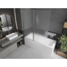 Mexen Flip 2-крилен параван за вана 140 x 150 см, матиран, хром - 894-140-101-01-30