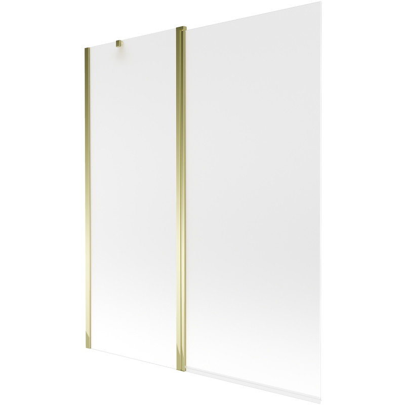 Mexen Flip двукрилен параван за вана 140 x 150 cm, скреж, златен - 894-140-101-50-30
