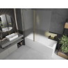 Mexen Flip двукрилен параван за вана 140 x 150 cm, скреж, златен - 894-140-101-50-30