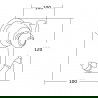 Mexen Estela двоен закачалка за кърпи, златен - 7011535-50
