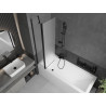 Mexen Flip душ параван, 2-крилен, 80 x 150 см, матиран, черен - 894-080-101-70-30