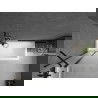 Mexen Flip параван за вана 2-крилен 80 x 150 см, матиран, черен - 894-080-101-70-30