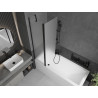 Mexen Flip Душ параван 2-крилен 100 x 150 см, мат, черен - 894-100-101-70-30