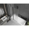 Mexen Flip Душ параван 2-крилен 100 x 150 см, мат, черен - 894-100-101-70-30