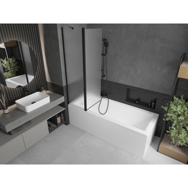 Mexen Flip душ параван 2-крилен 100 x 150 см, матиран, черен - 894-100-101-70-30