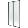 Mexen Flip двукрилен параван за вана 100 x 150 см, черна рамка, черен - 894-100-101-70-70