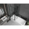Mexen Flip параван за вана 1-krило 140 x 150 см, черен модел, черен - 894-140-101-70-77