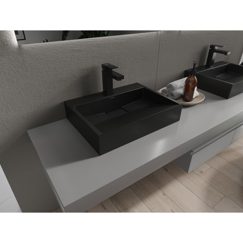 Mexen Ava конгломератна надплотова мивка 1/O 50 x 38 см, черна - 23015071