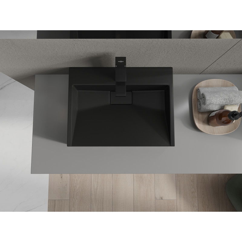 Mexen Ava конгломератна надплотова мивка 1/O 50 x 38 см, черна - 23015071