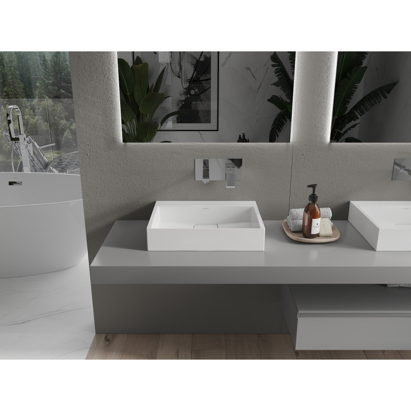 Mexen Ava плот за мивка с конгломерат Б/О 50 x 38 см, бяла - 23015000