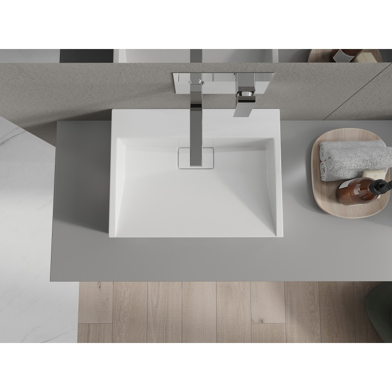 Mexen Ava мивка за плот от конгломерат B/O 50 x 38 см, бяла - 23015000