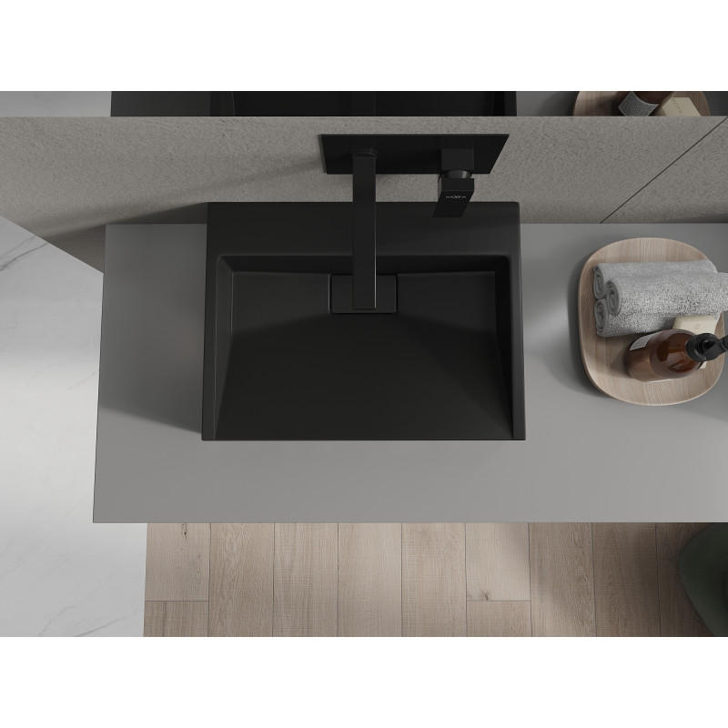 Mexen Ava мивка за плот от конгломерат B/O 50 x 38 см, черна - 23015070