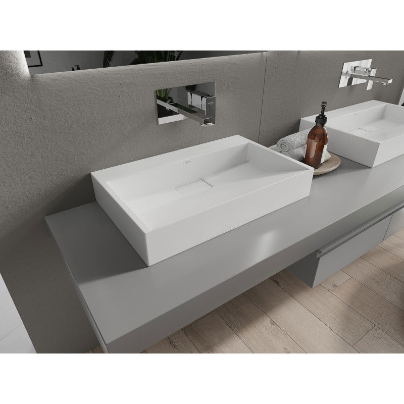 Mexen Ava мивка над плот от конгломерат B/O 60 x 38 см, бяла - 23016000