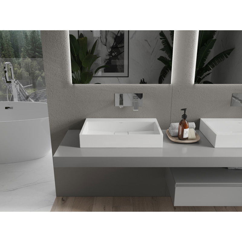 Mexen Ava мивка над плот от конгломерат B/O 60 x 38 см, бяла - 23016000