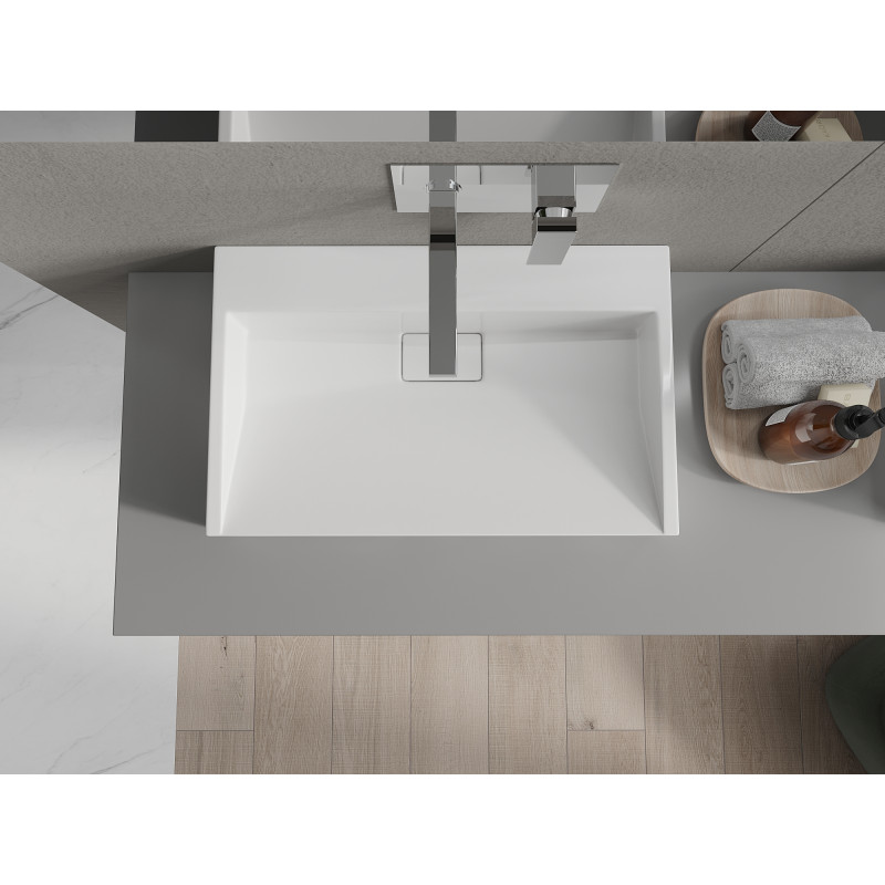 Mexen Ava плотна мивка от конгломерат B/O 60 x 38 см, бяла - 23016000