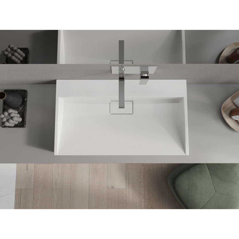 Mexen Ava конгломератна умивалник за плот B/O 80 x 46 см, бяла - 23018000