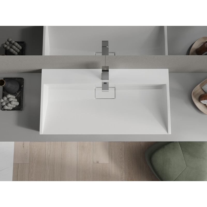 Mexen Ava мивка плотова от конгломерат 1/O 90 х 46 cm, бяла - 23019001