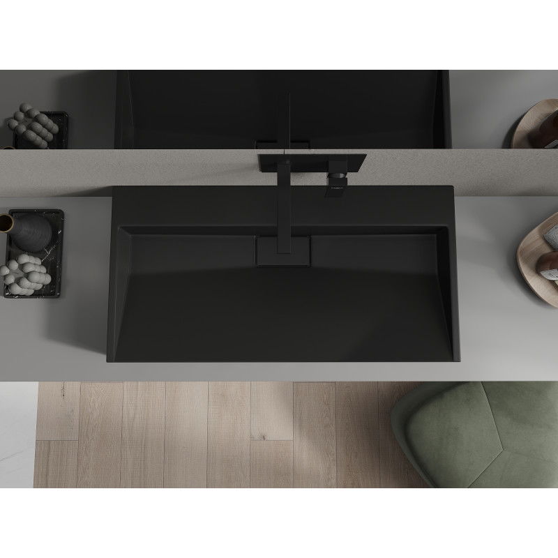 Mexen Ava черна мивка от конгломерат B/O 90 x 46 см - 23019070