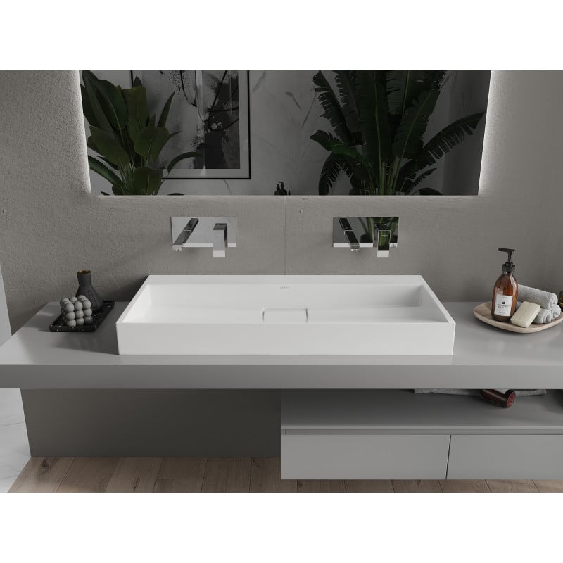 Mexen Ava надплотна мивка от конгломерат B/O 100 x 46 cm, бяла - 23011000