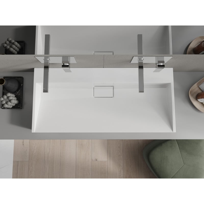 Mexen Ava надплотна мивка от конгломерат B/O 100 x 46 cm, бяла - 23011000
