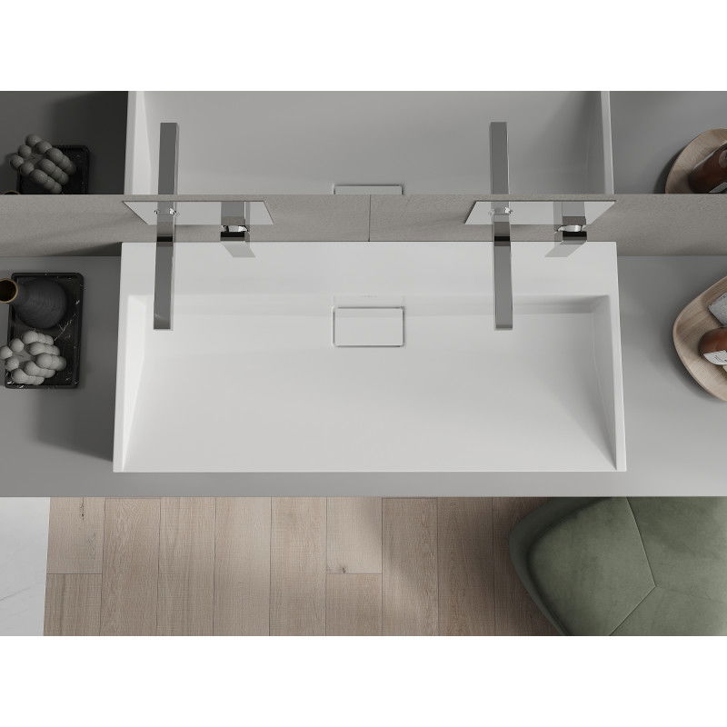 Mexen Ava надплотна мивка от конгломерат B/O 100 x 46 см, бяла - 23011000