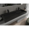 Mexen Ava надплотова мивка от конгломерат 2/O 120 x 46 cm, черна - 23011272