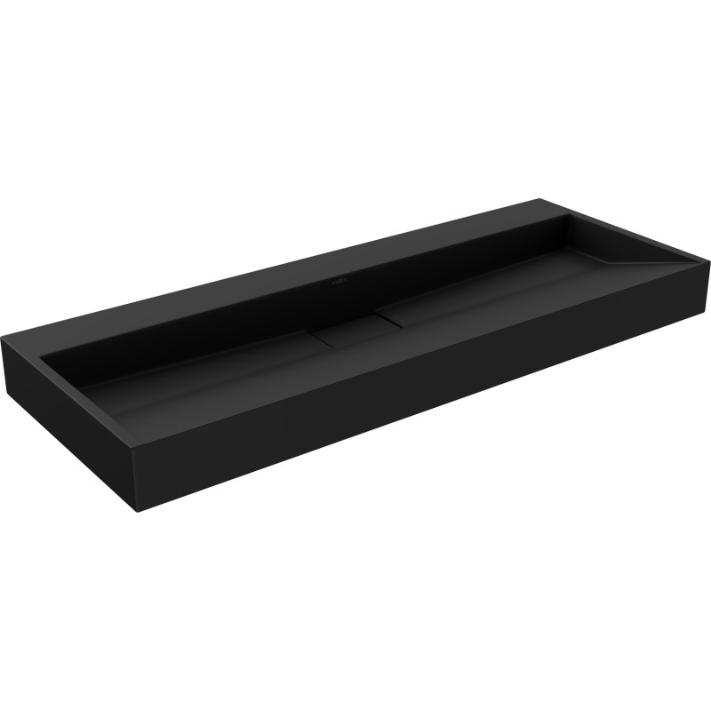 Mexen Ava мивка върху плот от конгломерат Б/О 120 x 46 см, черна - 23011270